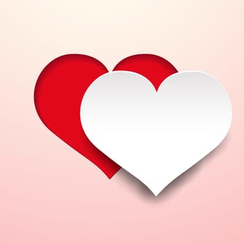 Label design with heart. Eps 10 vector file.