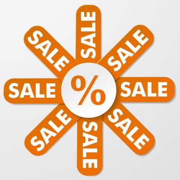 Paper infolabel with text sale. Eps 10 vector file.