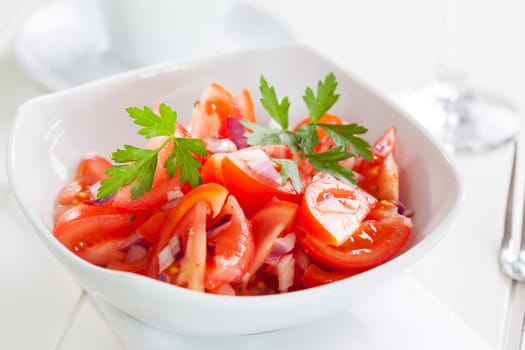 Tomato salad with fresh parsley