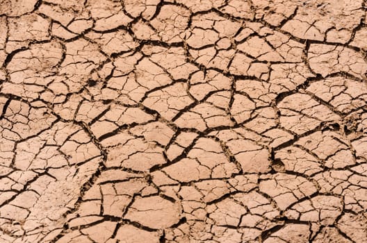 Drought relief with dry cracked ground texture
