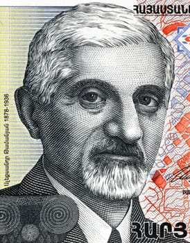 Alexander Tamanian (1878-1936) on 500 Dram 1999 from Armenia. Russian-born Armenian neoclassical architect.