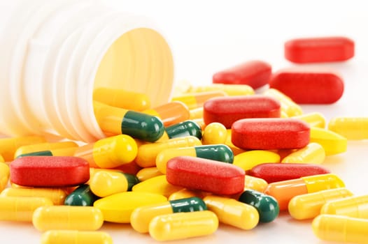 Composition with variety of drug pills and dietary supplements