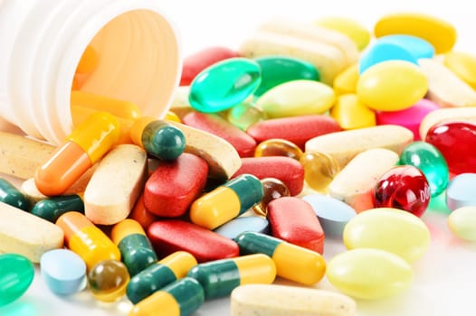 Composition with variety of drug pills and dietary supplements