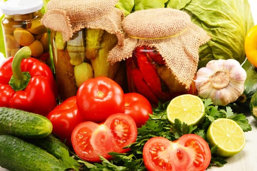 Composition with assorted organic vegetables