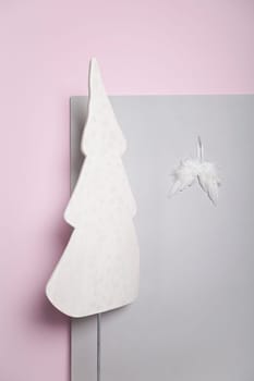 Pattern with pattern rollers rolled Christmas tree