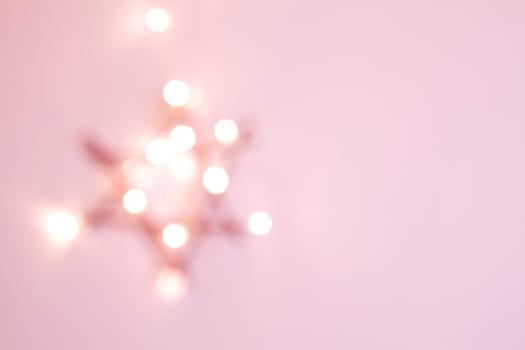 Poinsettia fuzzy pink decoration