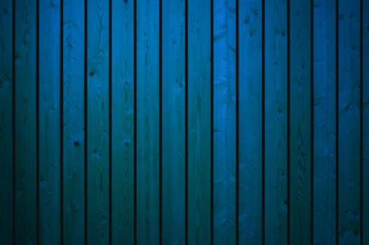 Background of blue wooden boards