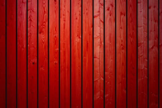 Background of red wooden boards