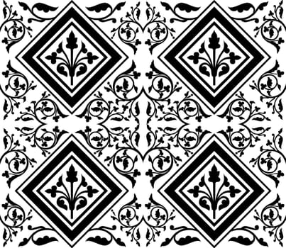 studied oriental seamless pattern with traditional motifs