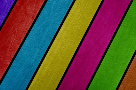 Background: Colourful wooden boards