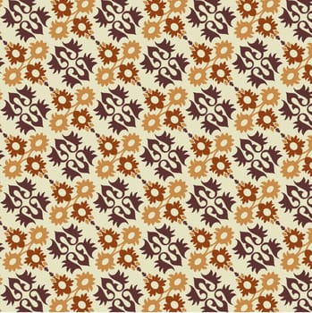 studied traditional oriental seamless pattern with floral motifs