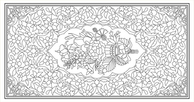 manuscript old page ornament ottoman pattern applied to books