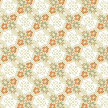 studied traditional oriental seamless pattern with floral motifs