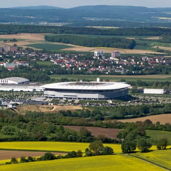 SINSHEIM, GERMANY - May 18: Rhein-Neckar Arena on May 18, 2013 in Sinsheim, Germany. The stadium was site of the soccer world cup 2006 for group matches.