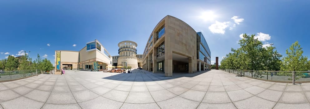 STUTTGART, GERMANY - May 19: Panorama of the university of music and performing arts on May 19, 2009 in Stuttgart, Germany. The academy hosts several exhibitions each year.