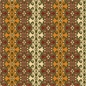 studied traditional oriental seamless pattern with floral motifs