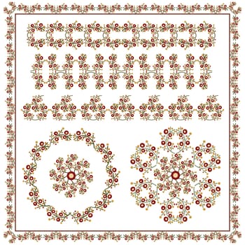 studied the eastern border set of antique patterns