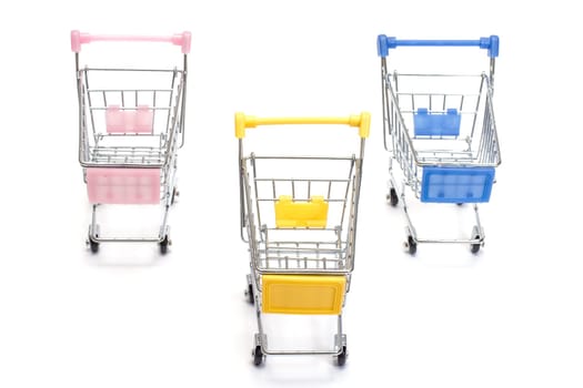 Shopping carts isolated on white background