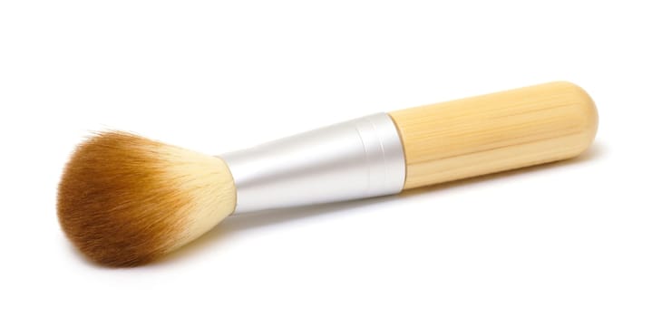 Makeup brush on white background