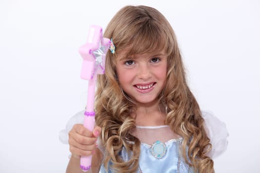 Little girl dressed as a princess