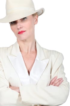 Woman wearing a hat