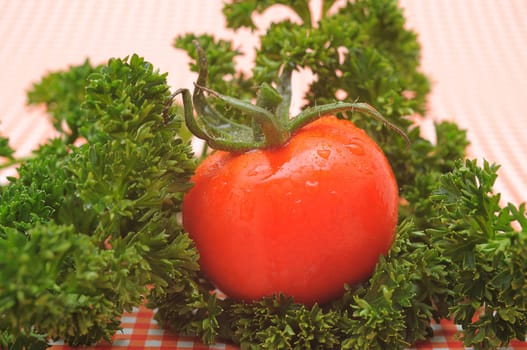 Tomato and parsley