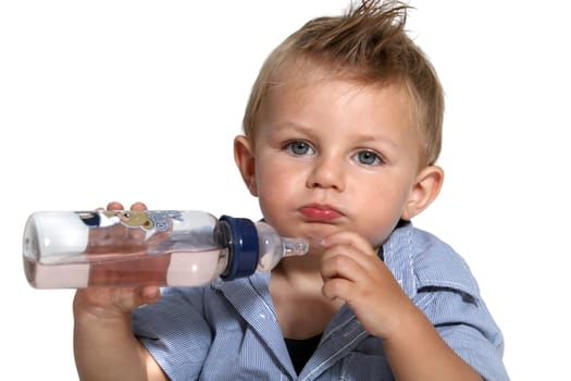 Baby with his bottle
