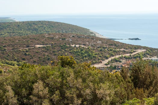 A scenic bay of Vis island in Croatia