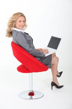Elegant businesswoman posing
