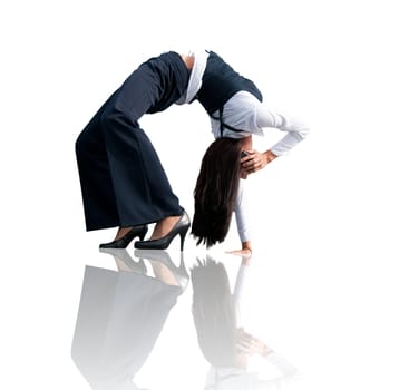 Flexible business communication - woman calling phone