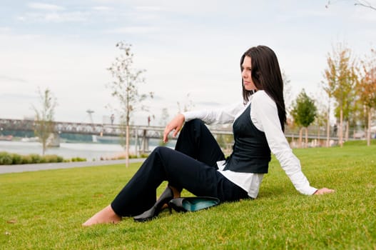 Relax during work - business person