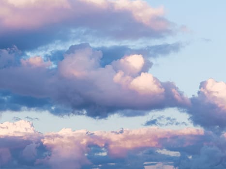 Serene sunset clouds in a tranquil sky.