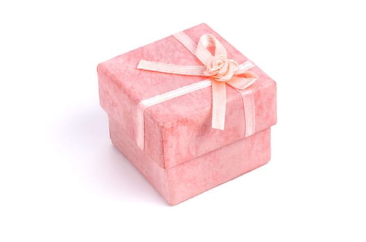Pink gift box with bow