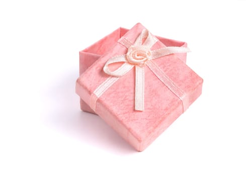 Pink gift box with bow