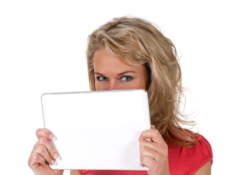 Woman with digital tablet