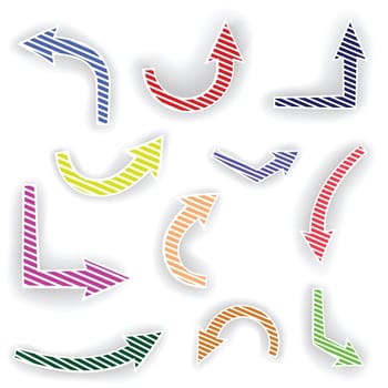 colorful illustration with arrows for your design