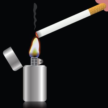 colorful illustration with cigarette  for your design