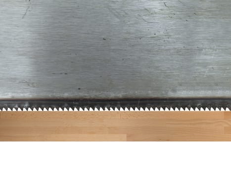A saw isolated against a white background