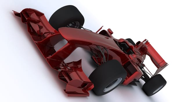 3d render of a formula one racing car