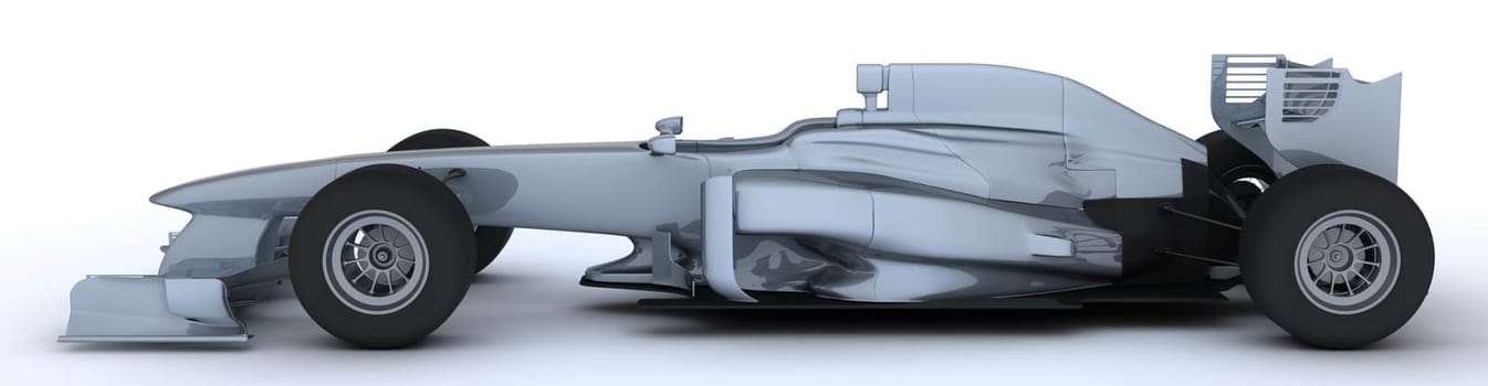 3D render of a Generic open wheeled racing car
