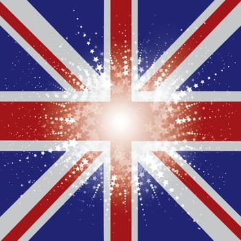 Starry Union Jack Flag background