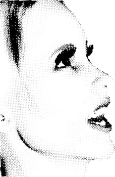 Halftone female face