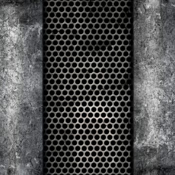 Metal and concrete