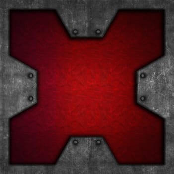 Grunge metal and leather background