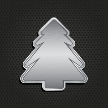 Metallic christmas tree background