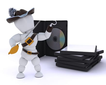 Pirate with DVD software