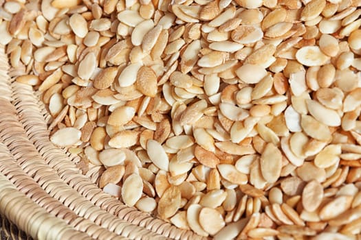 Argan kernels from the Argan tree, that is cultivated for the oil (argan oil) which is found in the fruit. The oil is rich in fatty acids and is used in cooking and cosmetics. The argan tree is an endangered species and is protected by UNESCO (United Nations Educational, Scientific and Cultural Organisation).