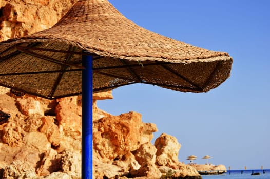 Sea beach during hot summer day