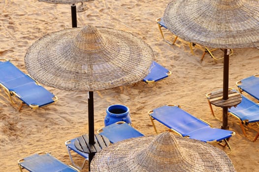 Sea beach during hot summer day