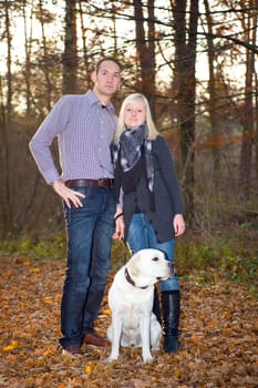 twosome with dog